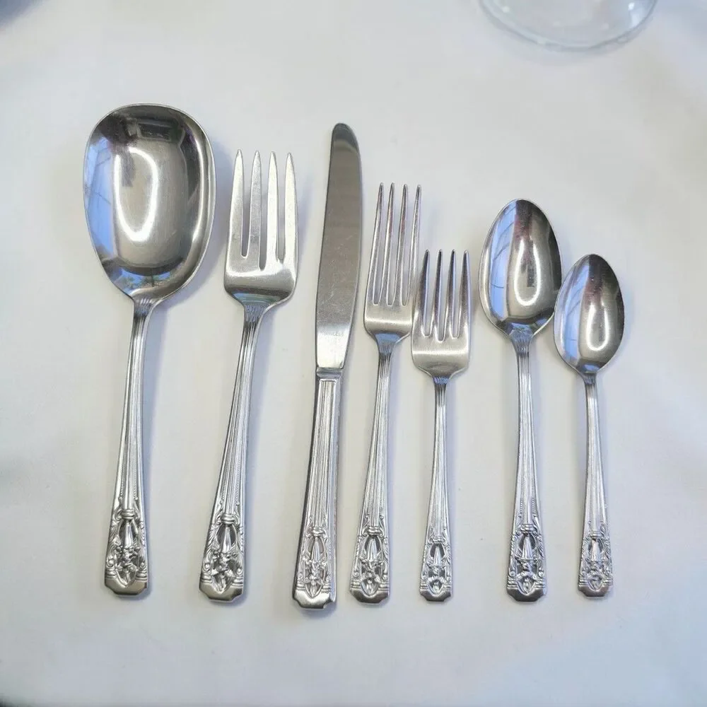 42 Pc Wallace Filigree Harmony House Plate AA+ Flatware Utensils | Service for 6